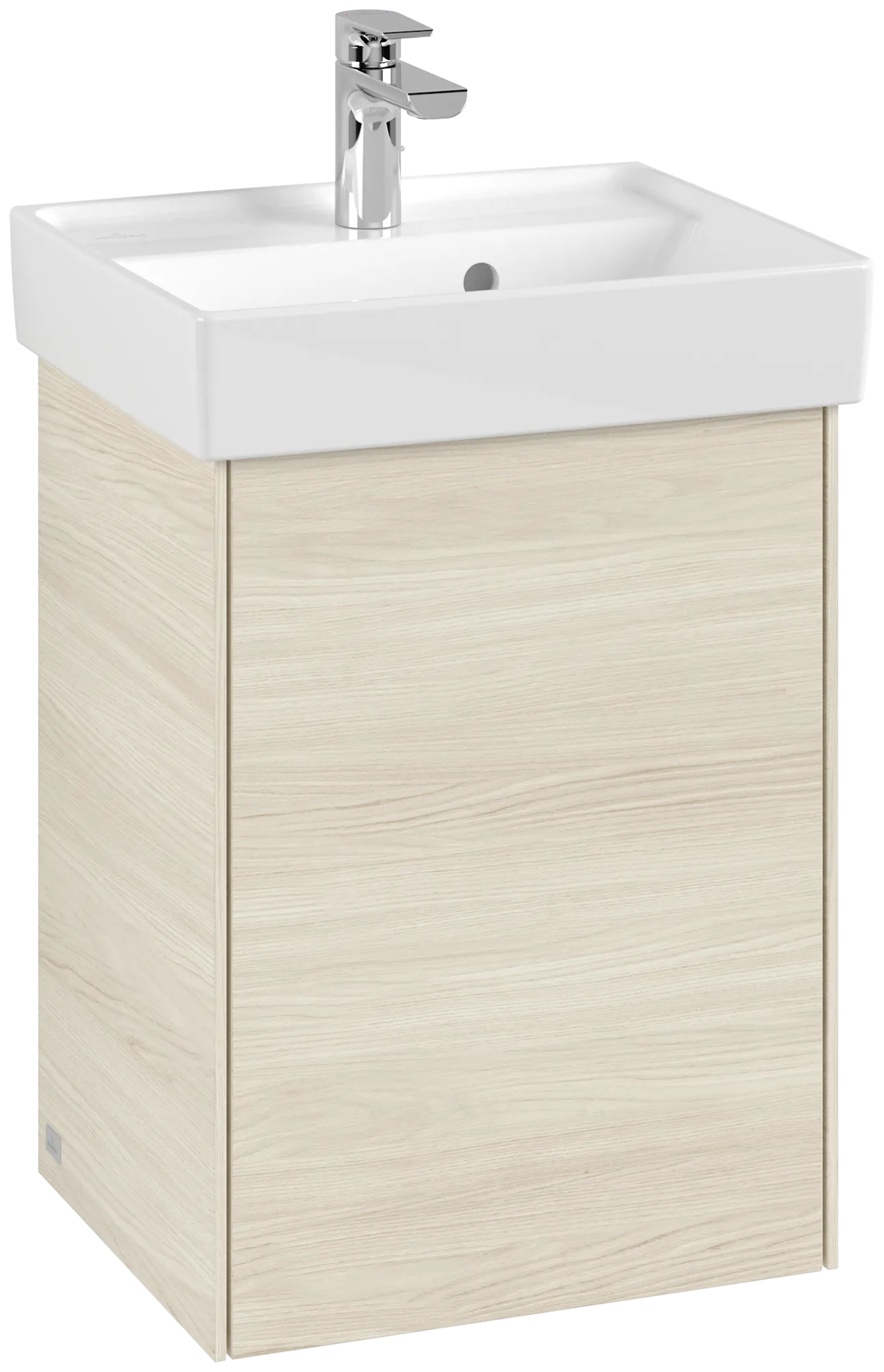 Villeroy & Boch Waschtischunterschrank mit Tür „Collaro“ 410 × 546 × 344 mm White Oak, für Becken mittig, Anschlag links, ohne Beleuchtung