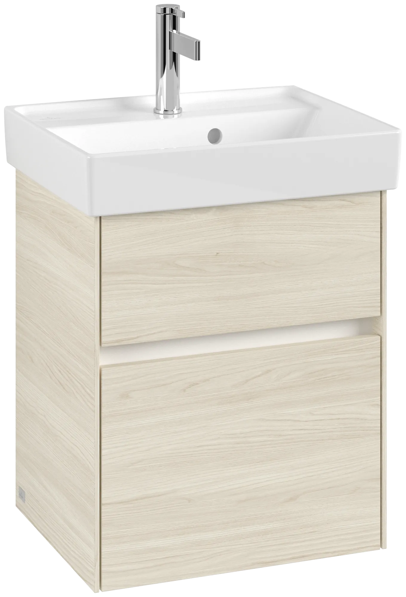 Villeroy & Boch Waschtischunterschrank „Collaro“ 460 × 546 × 374 mm White Oak, für Becken mittig, ohne Beleuchtung