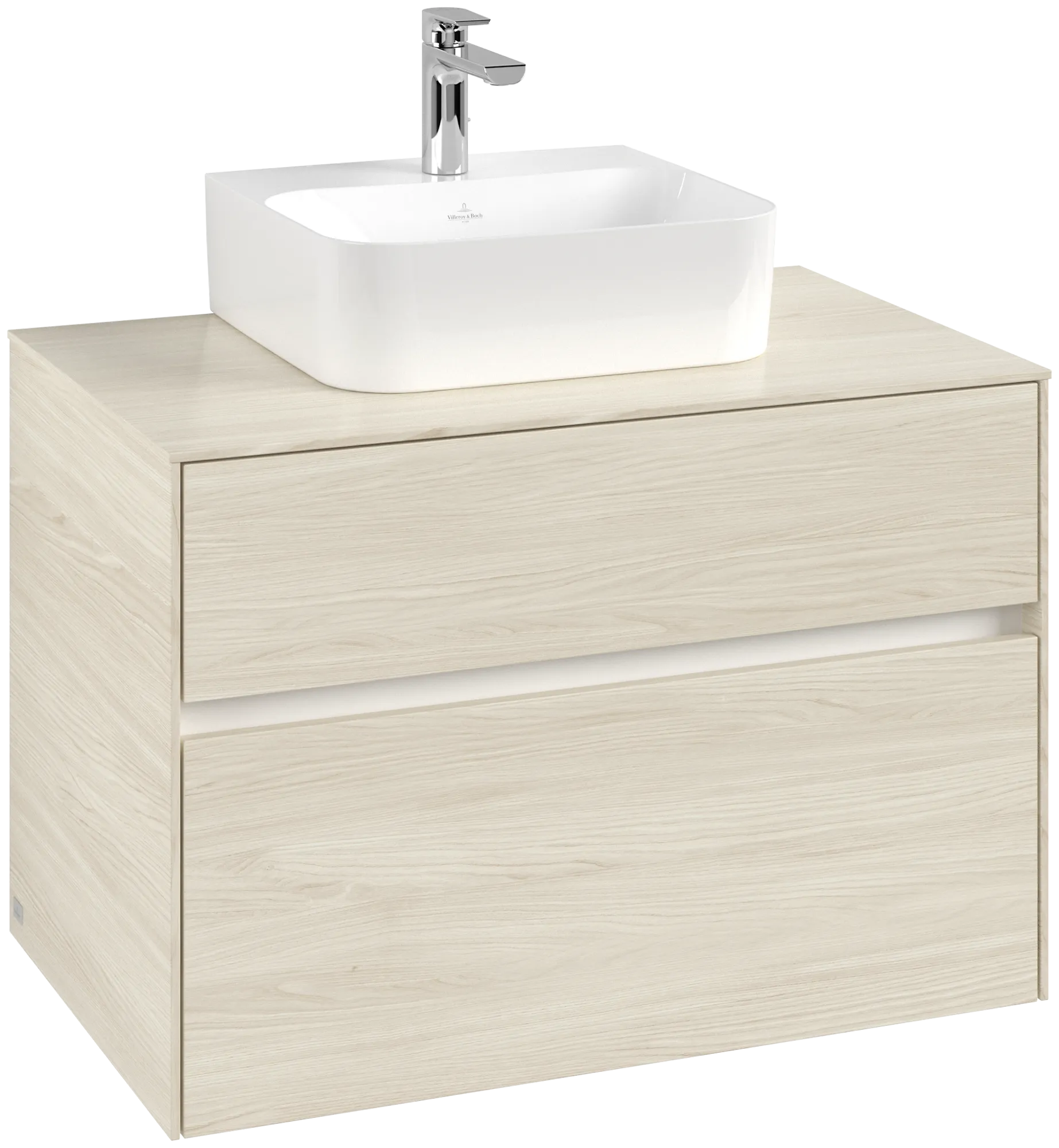Villeroy & Boch Waschtischunterschrank „Collaro“ 800 × 548 × 500 mm White Oak, ohne Beleuchtung, für Becken mittig