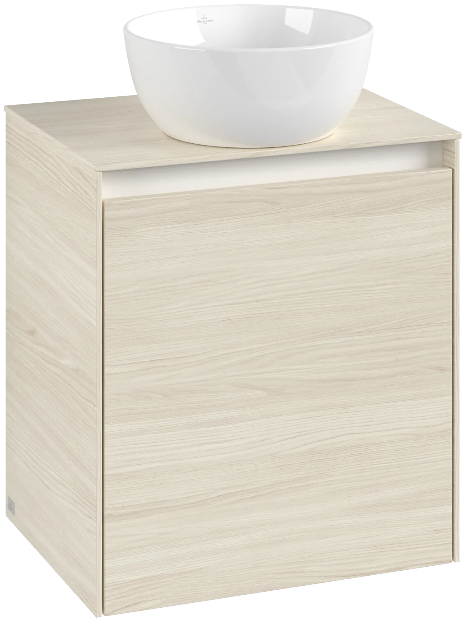 Villeroy & Boch Waschtischunterschrank „Collaro“ 500 × 548 × 380 mm White Oak, für Becken mittig, Anschlag links, ohne Beleuchtung