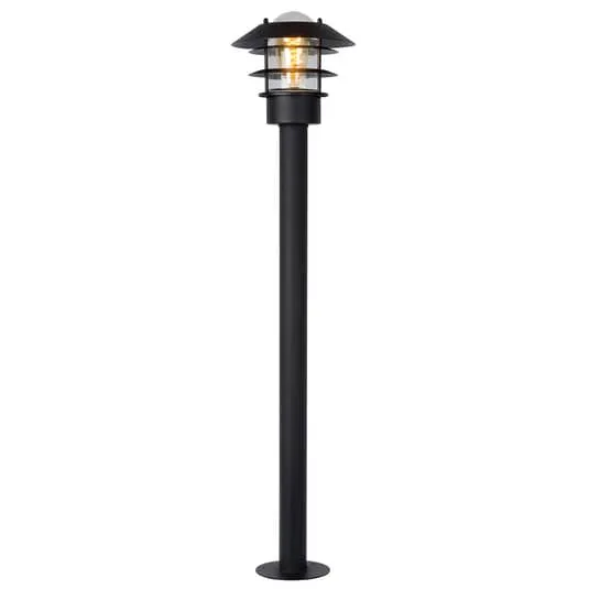 Lucide Pollerleuchte Zico Wegelicht Mastlampe Gartenlampe Aluminium E27 Schwarz B-Ware