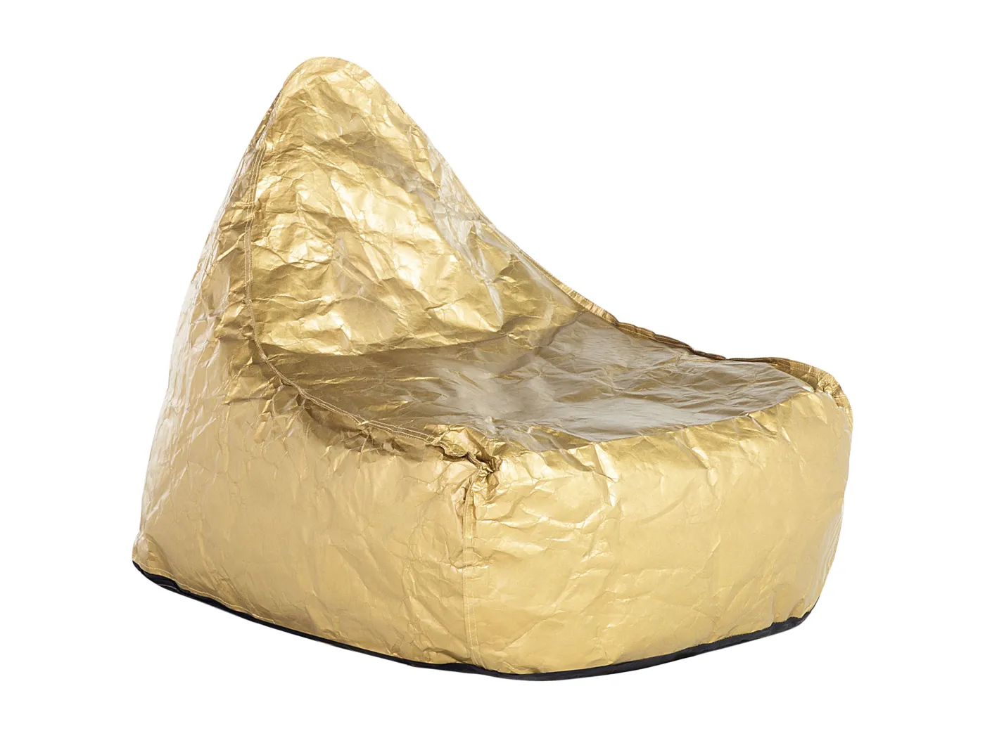 Trendy Sitzsack mit EPS Kugeln Folien-Optik Kunststoff gold Drop