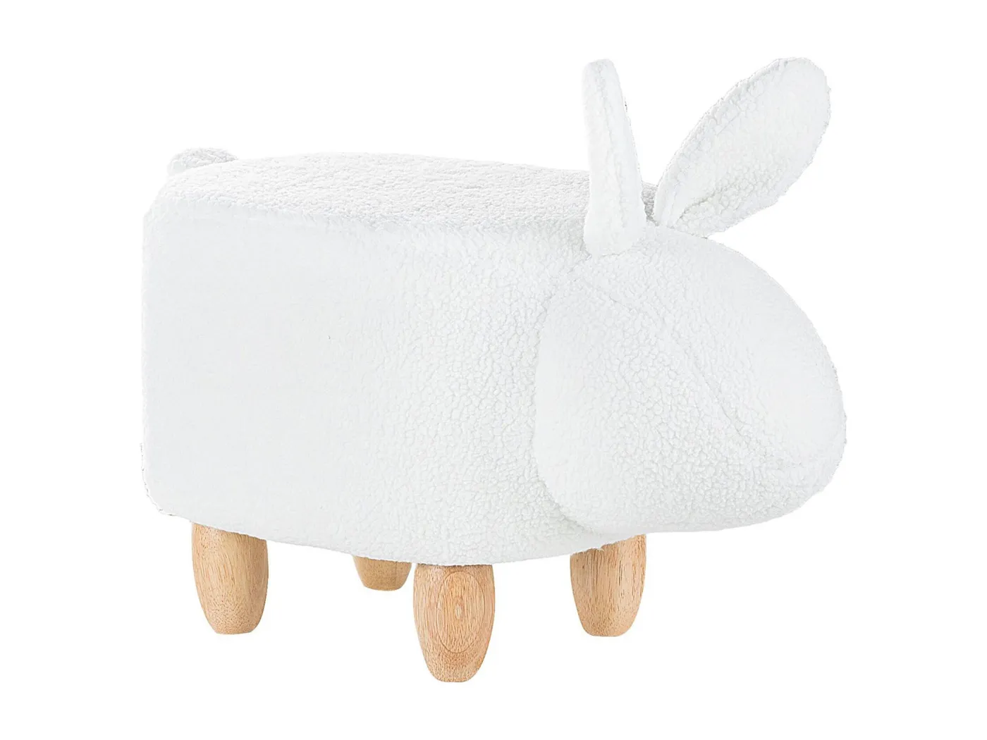 Kinderhocker creme weiß Hasenhocker Tierhocker in Hasen-Form für Kinder Bunny