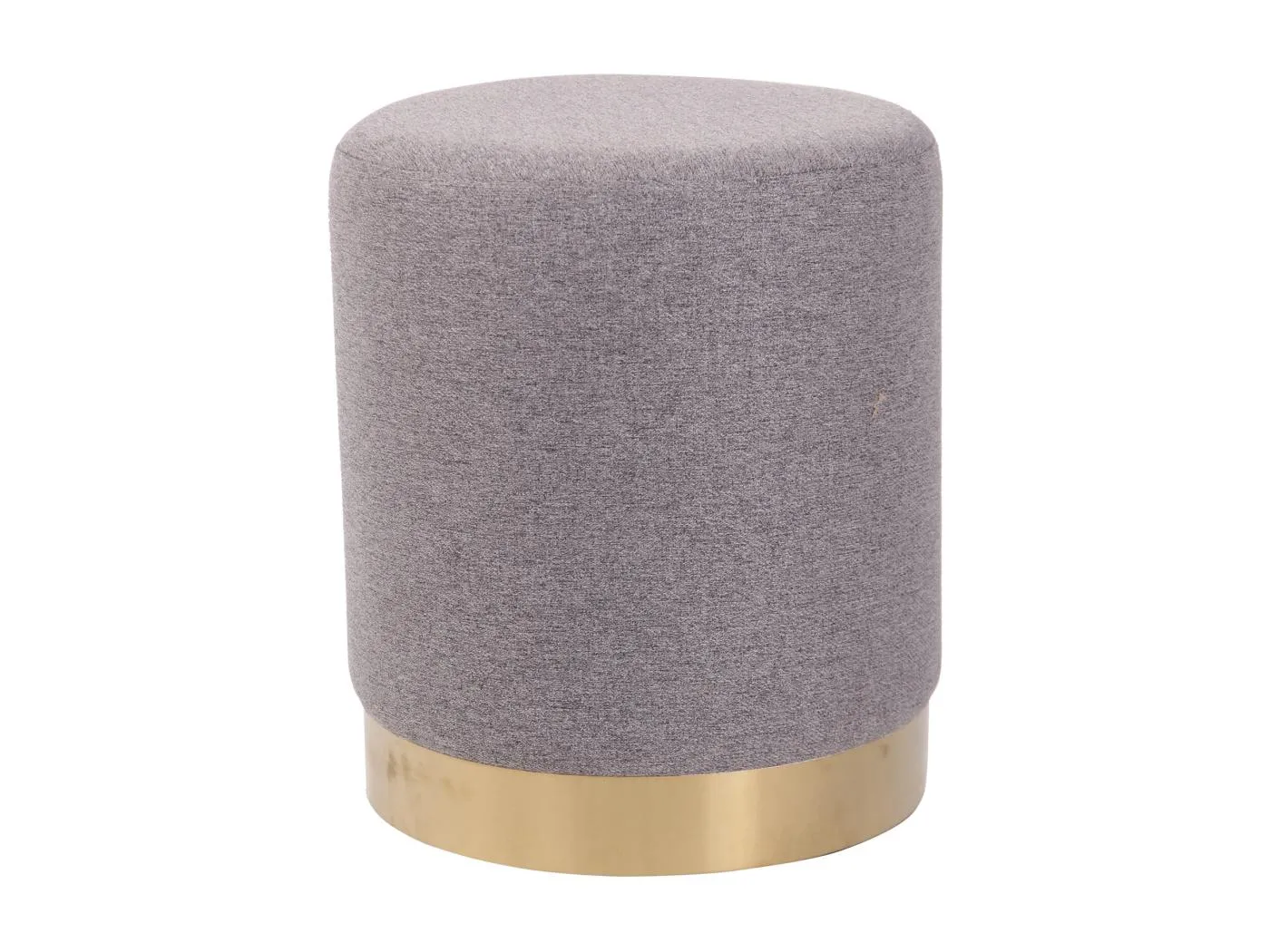 Sitzhocker - Stoff & Metall - grau - Nanning