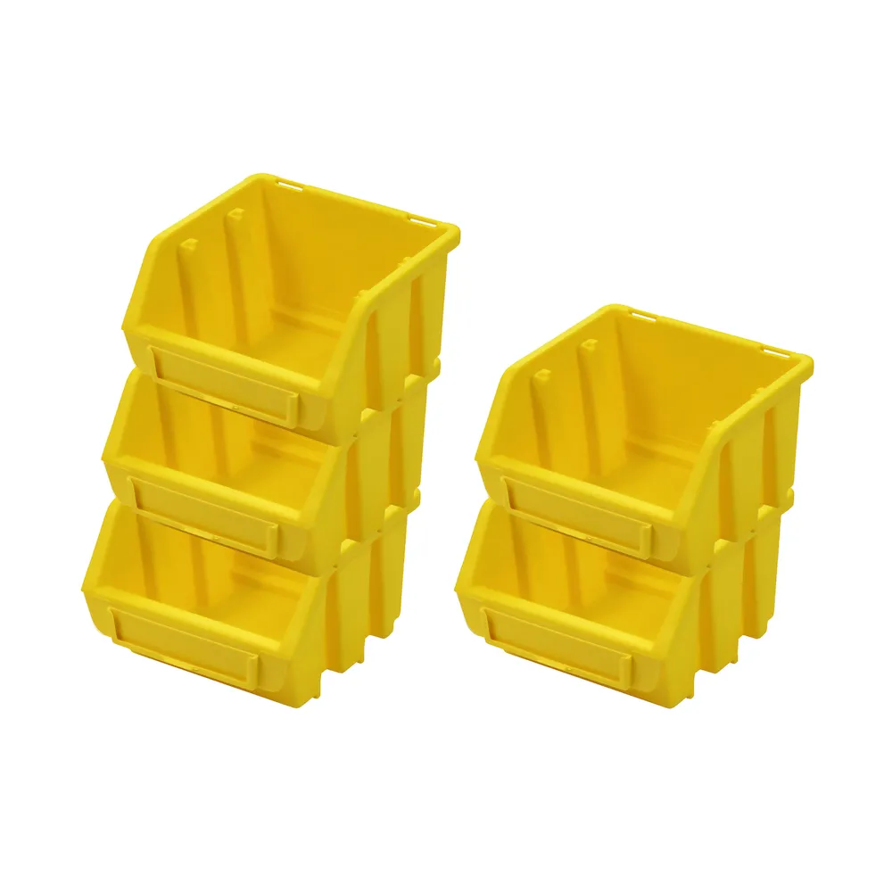 SuperSparSet 5x Sichtlagerbox 1 | HxBxT 7,5x11,6x11,2cm | Polypropylen | Gelb