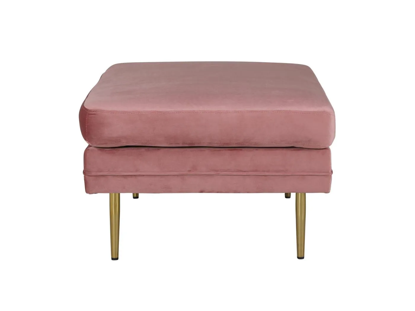 Boom Pouf, Hocker Velour Messing, pink.