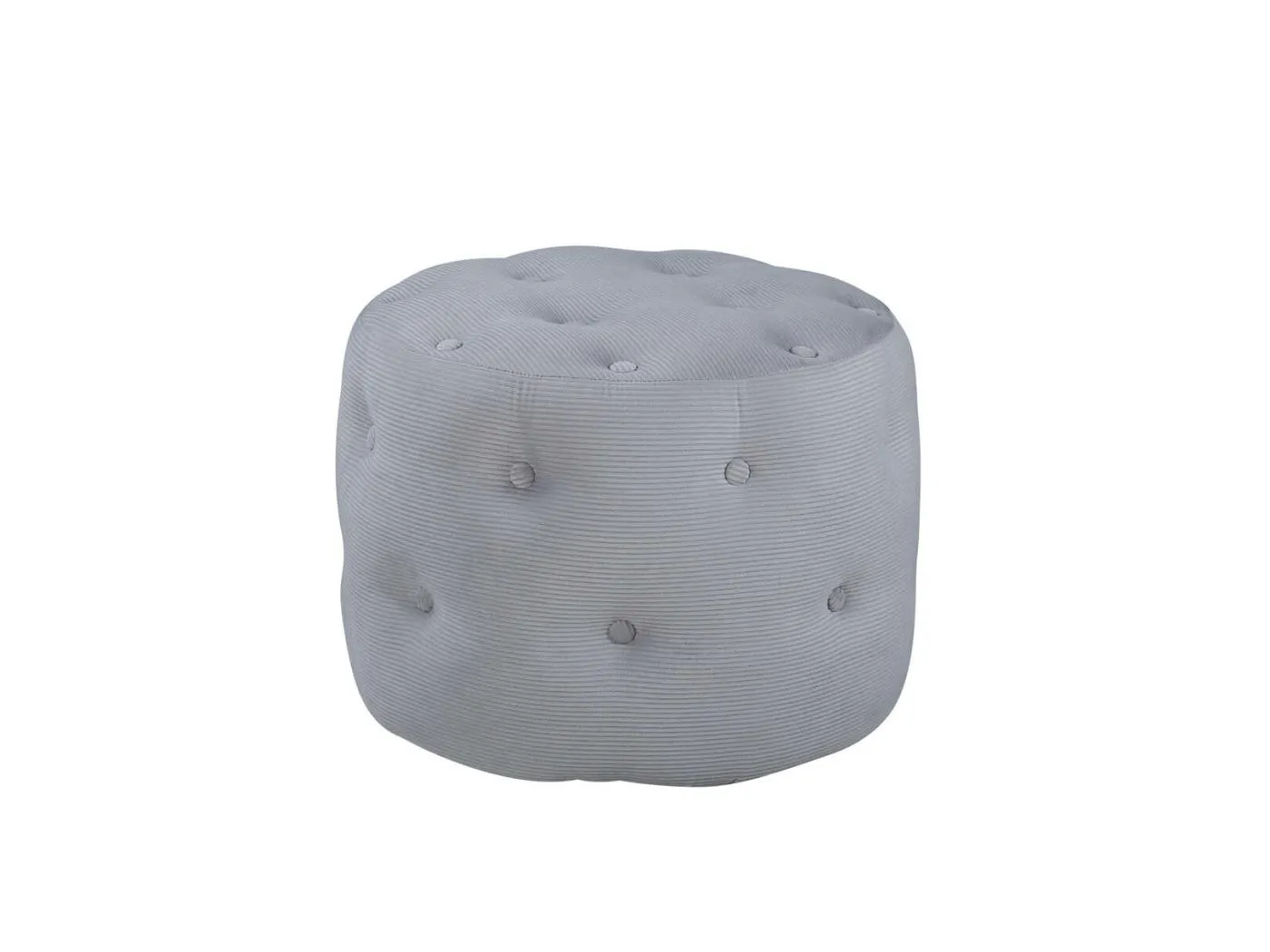 Benjamin Pouf, Hocker Ø55cm Samt grau.