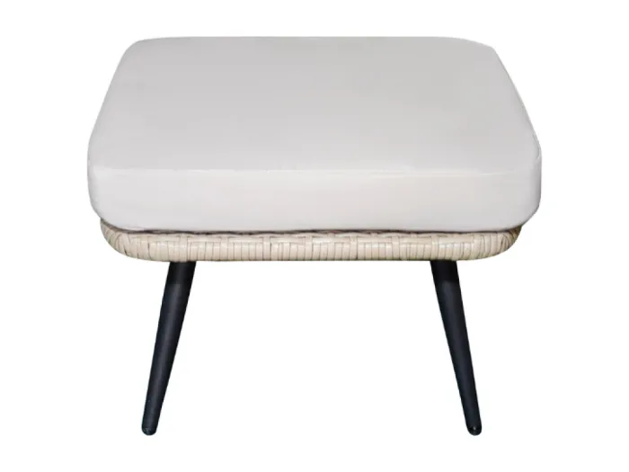 Outdoor-Fußstütze mit beigem Kissen BELLAVISTA - Bequem und elegant für Garten und Terrasse