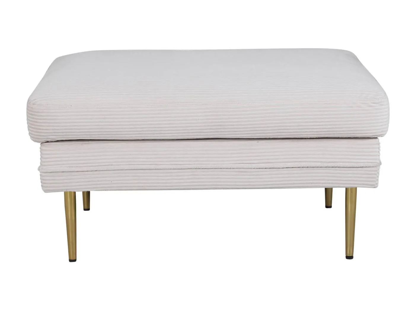 Boom Pouf, Hocker Samt beige, Messing.