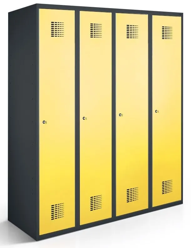 rotstahl Spind Eco mit 4 Abteilen