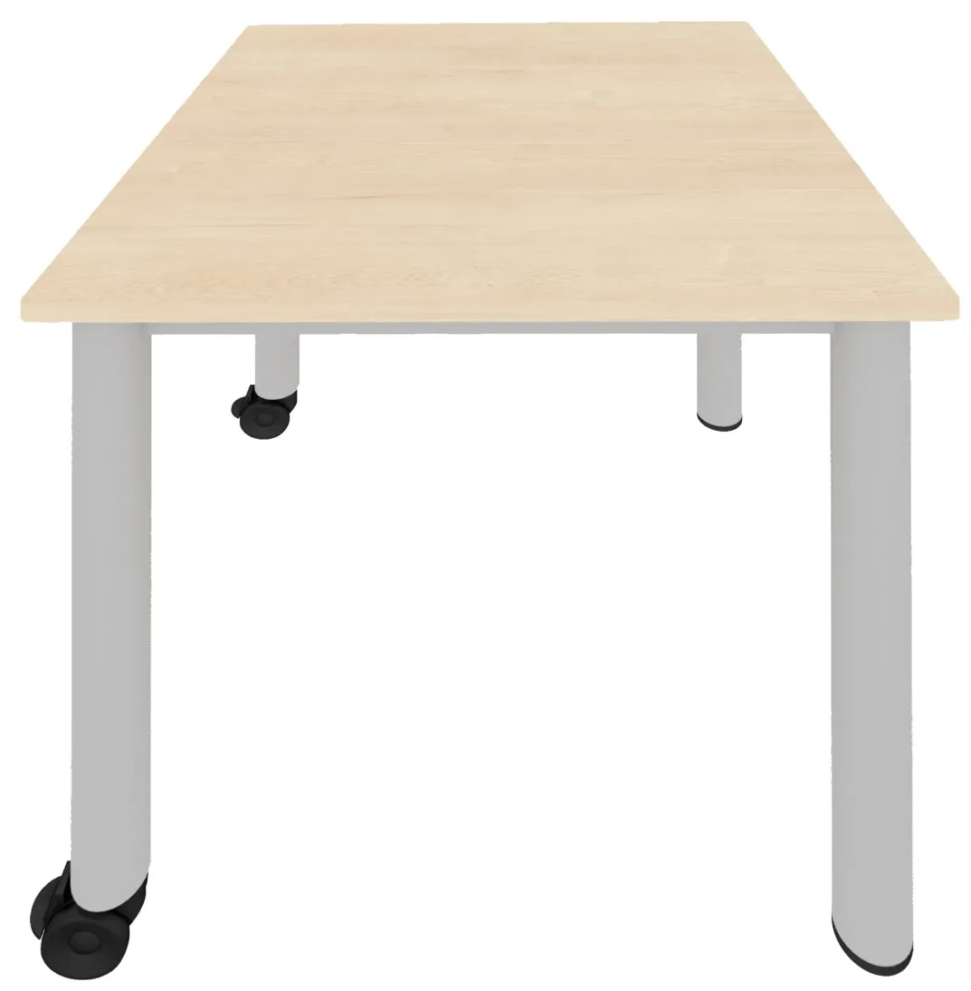 Fahrbarer Quadrattisch "Rollprofi", B/T 70 x 70 cm