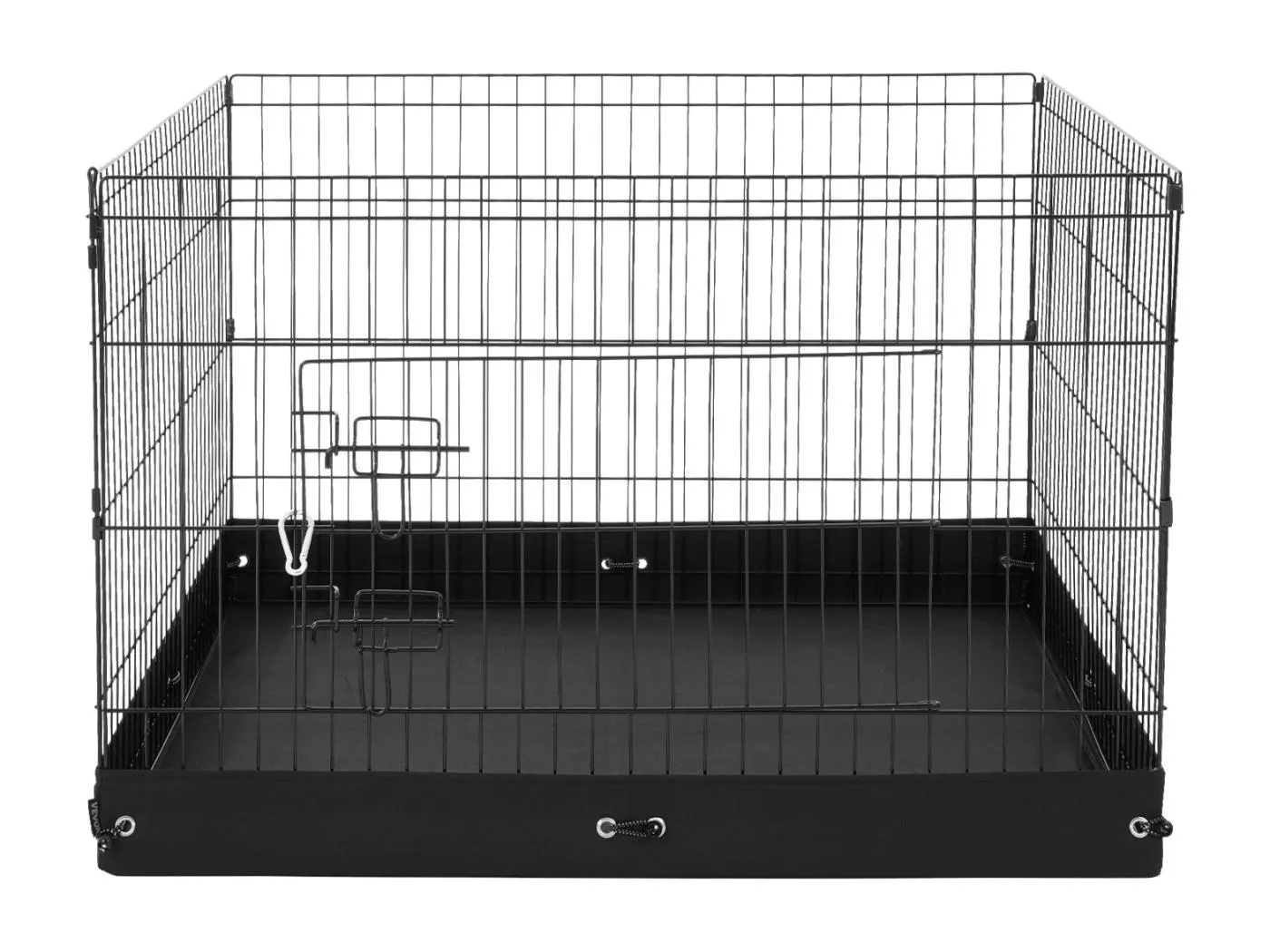 Hundepark SucceBuy Hundelaufstall mit 4 Elementen, Faltbar, Metall, mit Bodenpolster, 91.44 cm Hoch