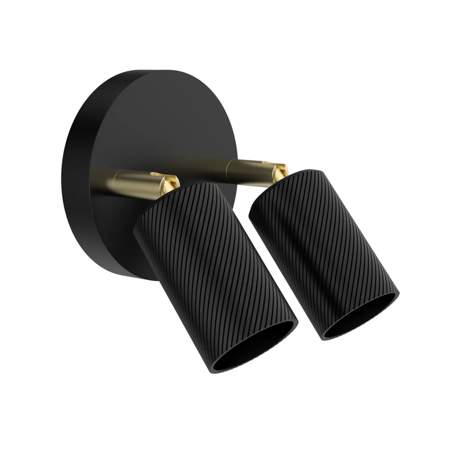 Segula Bronx Double Wave Wandleuchte Lampe E27 Schwarz Aluminium Wandmontage B-Ware