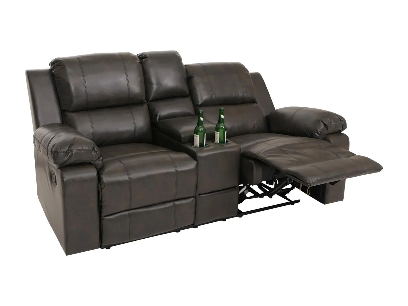 2er Kinosessel MCW-H29, Schwarz-braun