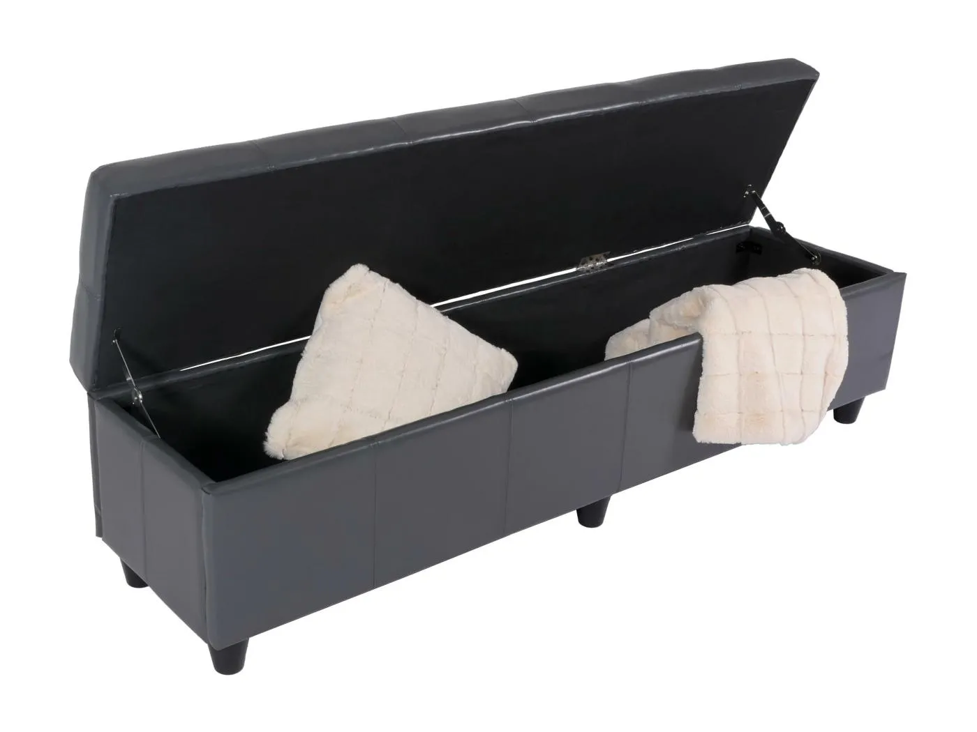 Sitzbank mit Aufbewahrung Arezzo XXL, Grau