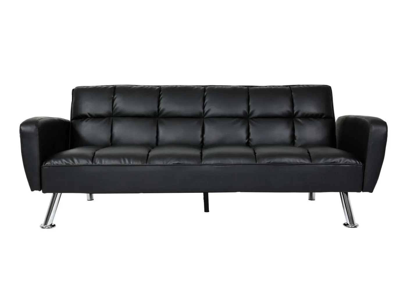 Sofa MCW-K19, Kunstleder schwarz