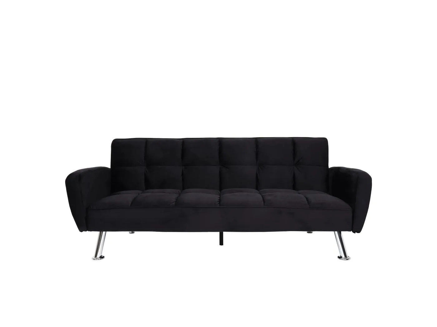 Sofa MCW-K19, Samt schwarz