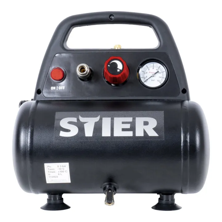 Stier Kompressor Verdichter Mkt 215 8 6 ölfrei Druckluftgerät Siehe Text/Foto B-Ware