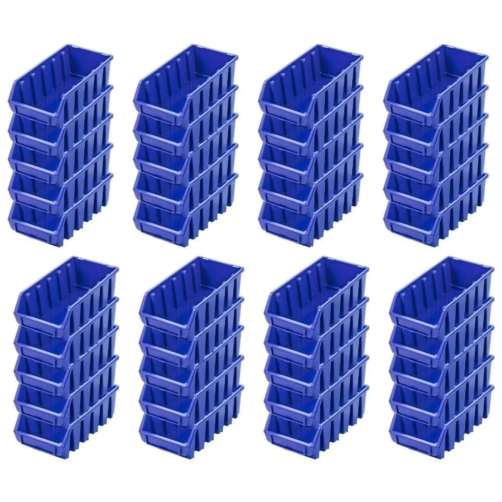SuperSparSet 40x Sichtlagerbox 2L | HxBxT 7,5x11,6x21,2cm | Polypropylen | Blau