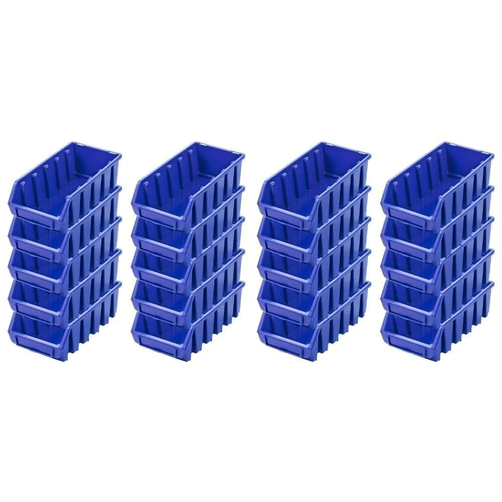 SuperSparSet 20x Sichtlagerbox 2L | HxBxT 7,5x11,6x21,2cm | Polypropylen | Blau