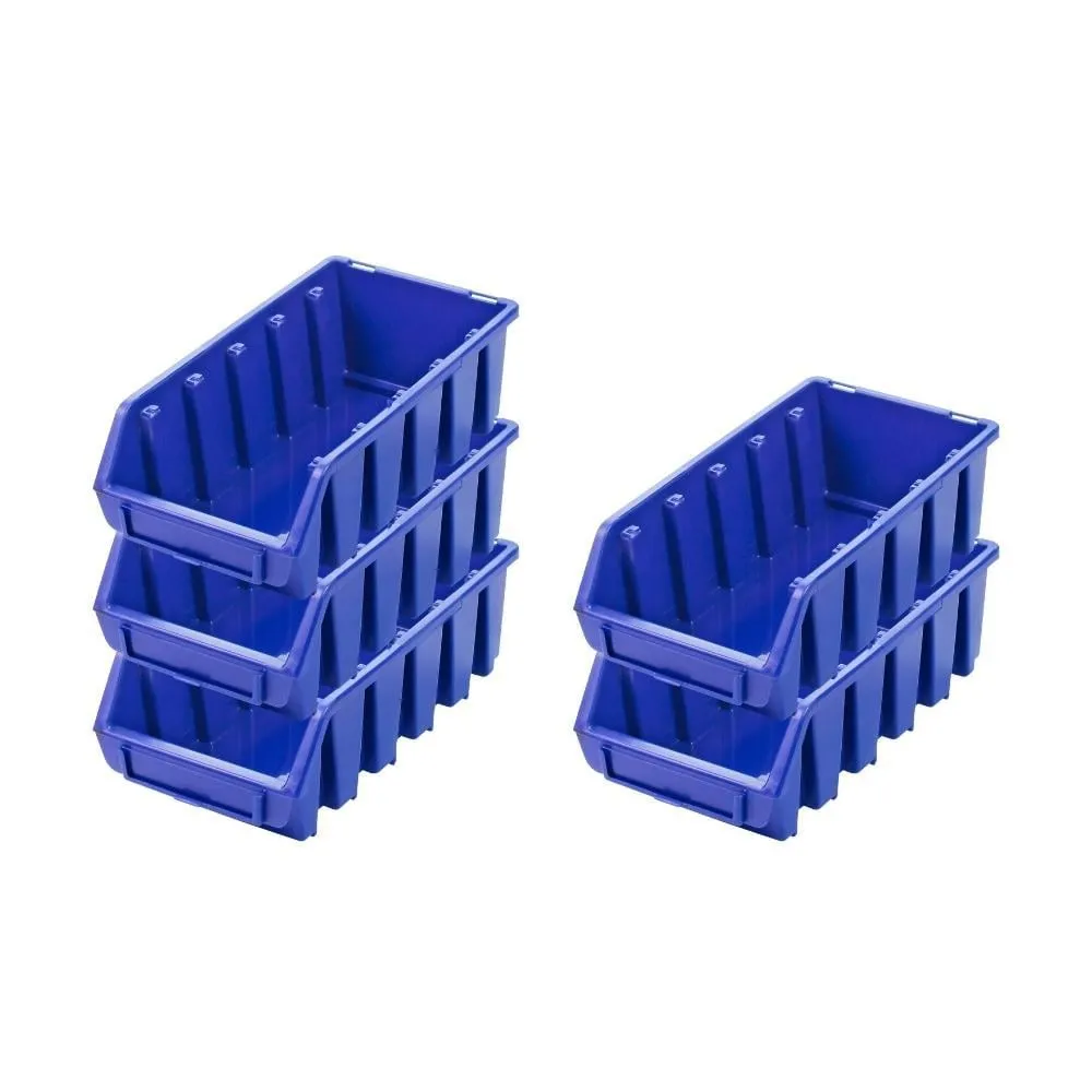 SuperSparSet 5x Sichtlagerbox 2L | HxBxT 7,5x11,6x21,2cm | Polypropylen | Blau