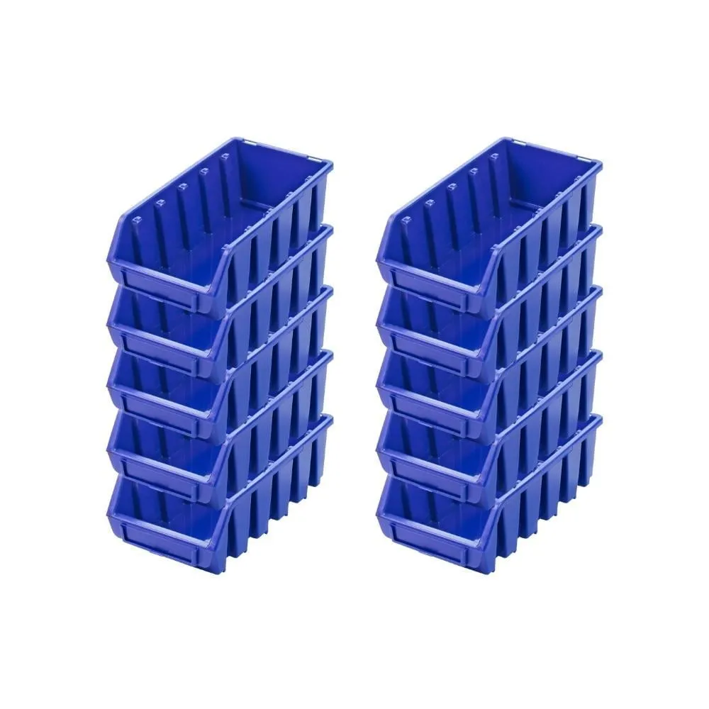 SuperSparSet 10x Sichtlagerbox 2L | HxBxT 7,5x11,6x21,2cm | Polypropylen | Blau