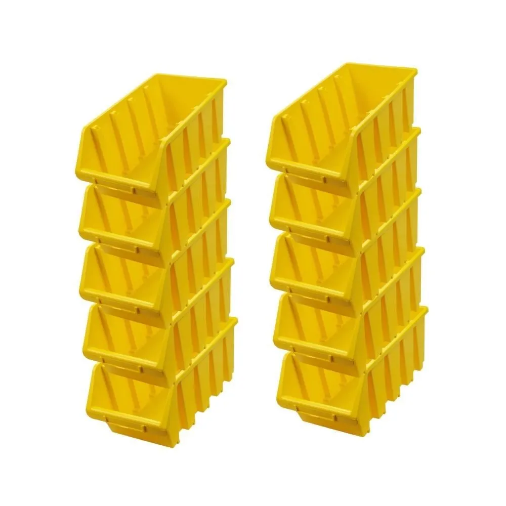 SuperSparSet 10x Sichtlagerbox 4 | HxBxT 15,5x20,4x34cm | Polypropylen | Gelb