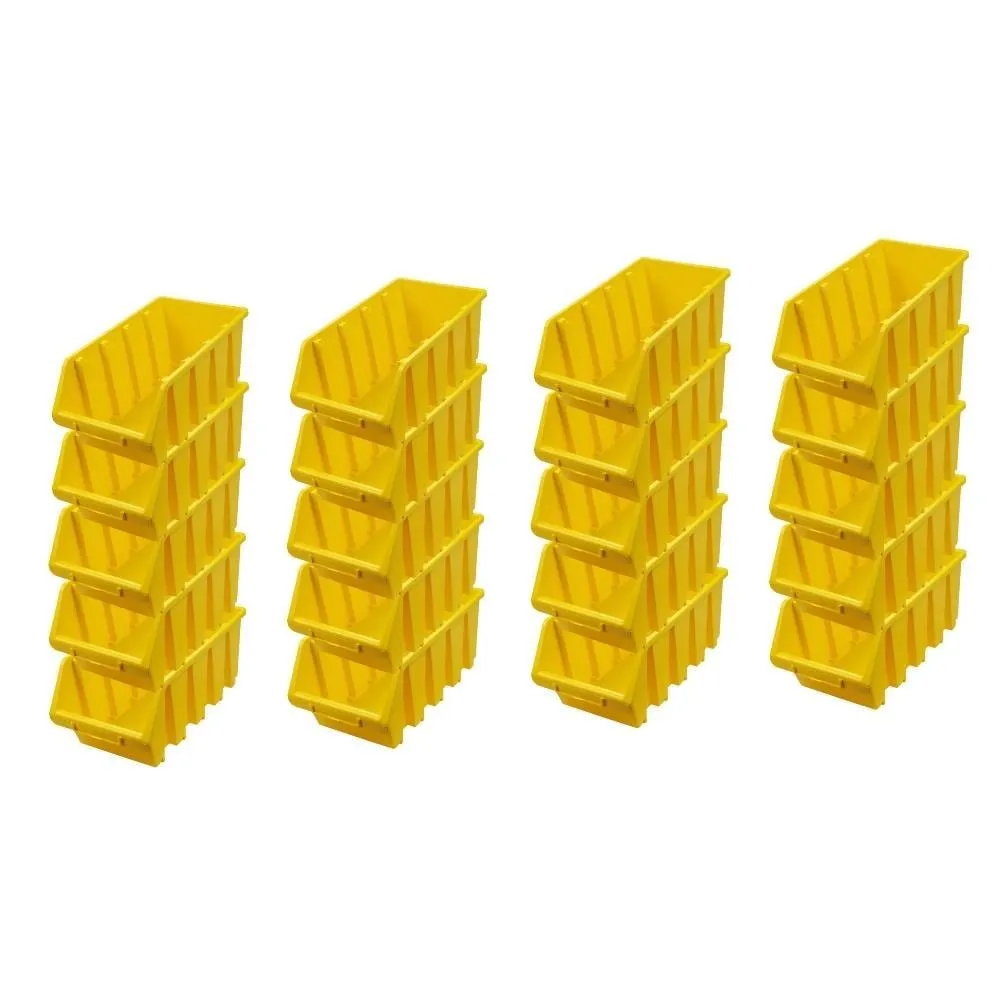SuperSparSet 20x Sichtlagerbox 4 | HxBxT 15,5x20,4x34cm | Polypropylen | Gelb
