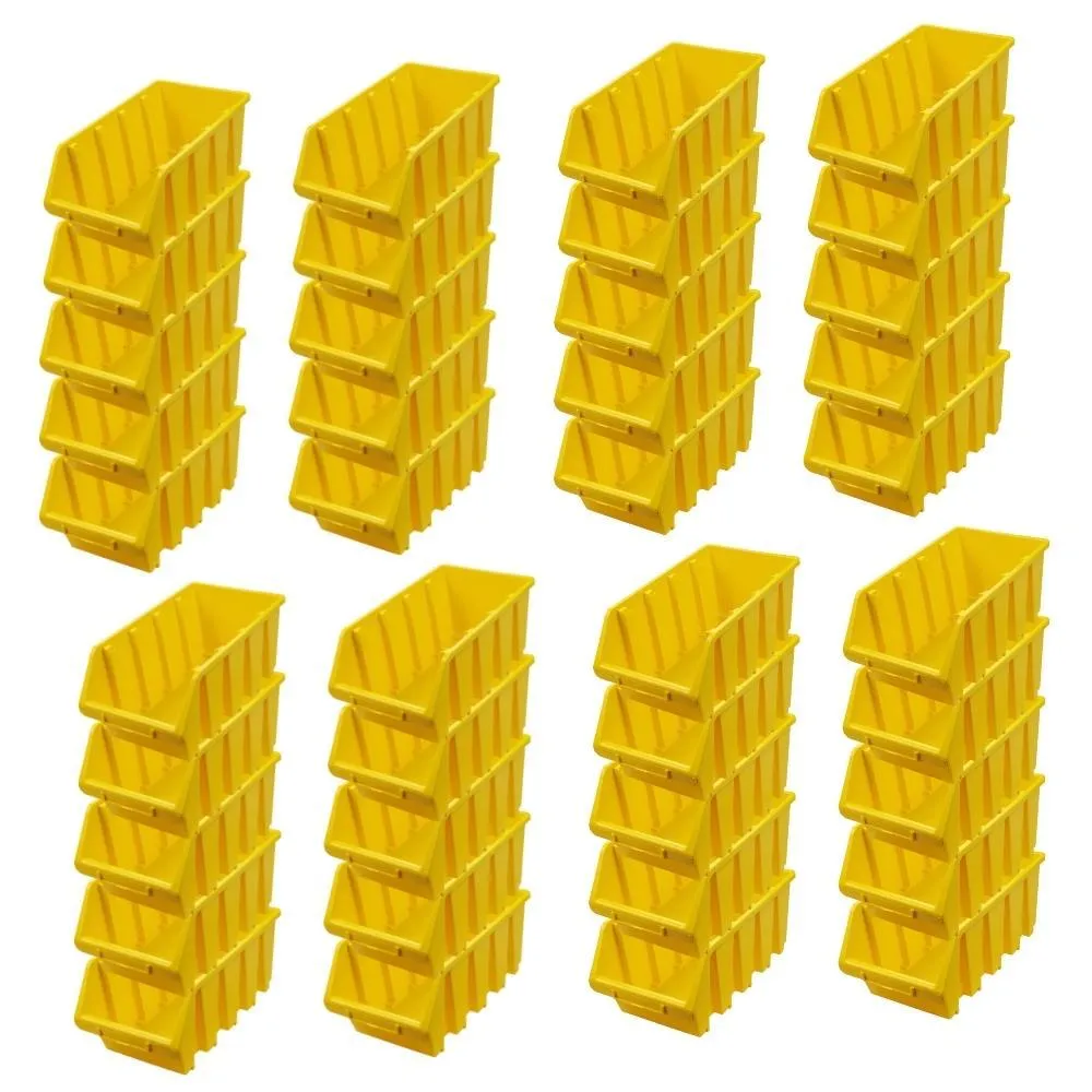 SuperSparSet 40x Sichtlagerbox 4 | HxBxT 15,5x20,4x34cm | Polypropylen | Gelb