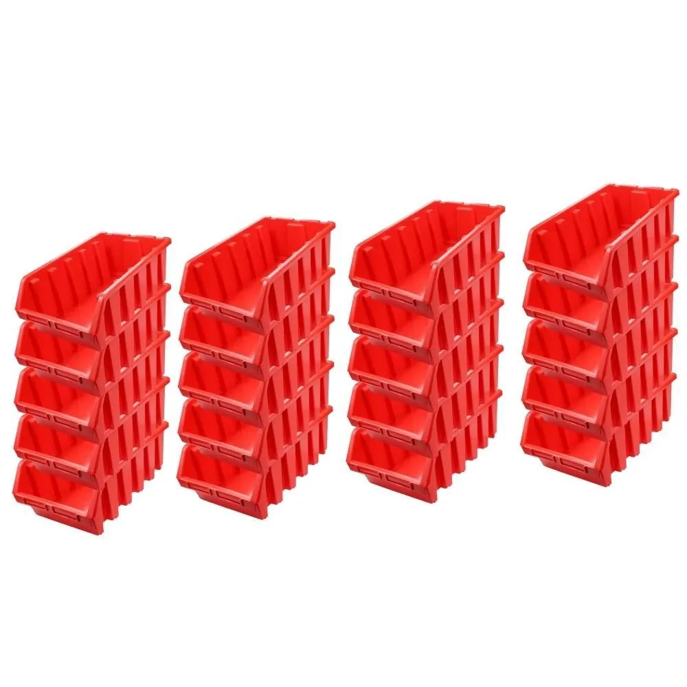 SuperSparSet 20x Sichtlagerbox 5 | HxBxT 18,7x33,3x50cm | Polypropylen | Rot