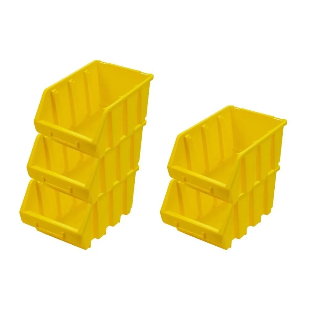 SuperSparSet 5x Sichtlagerbox 3 | HxBxT 12,6x17x24cm | Polypropylen | Gelb