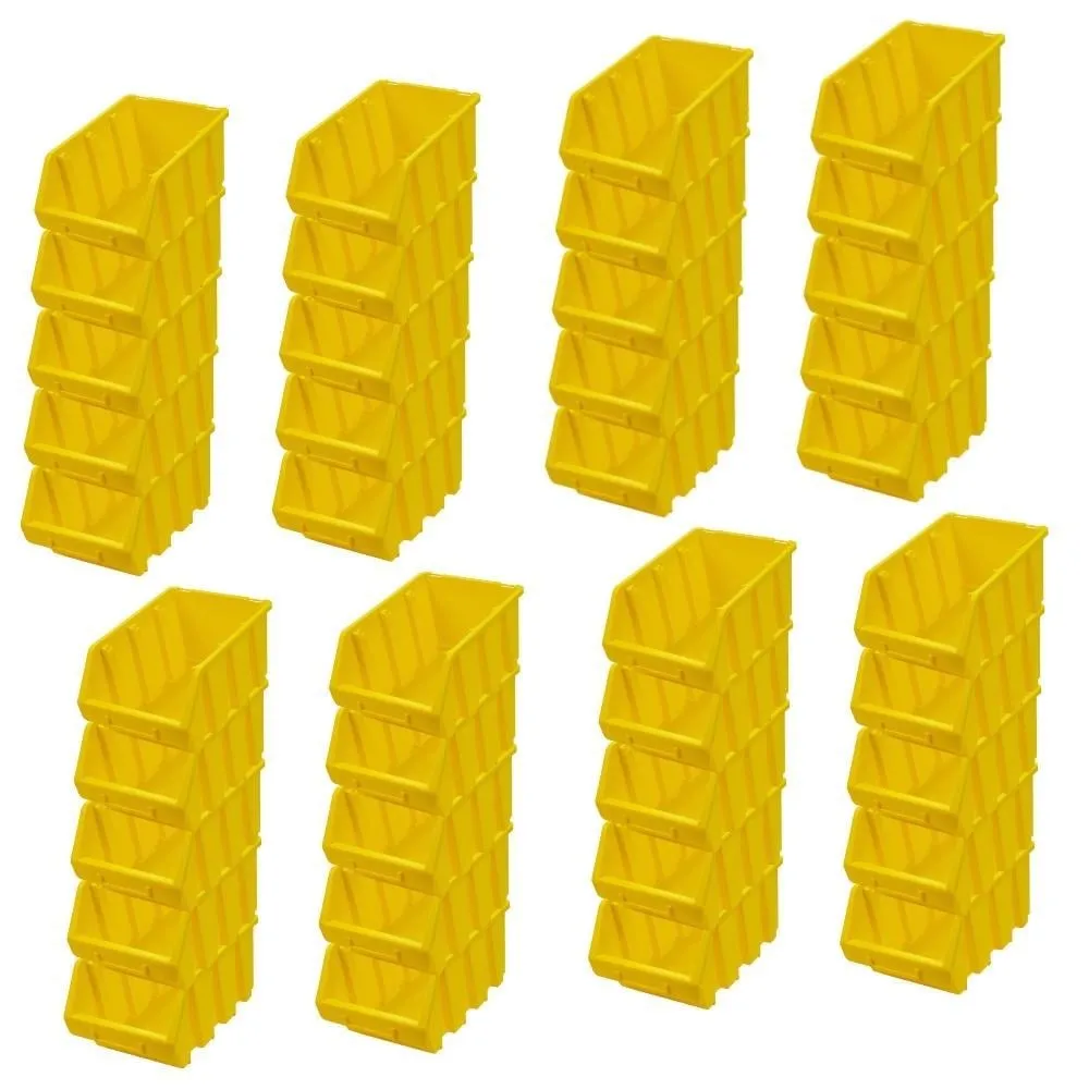 SuperSparSet 40x Sichtlagerbox 3 | HxBxT 12,6x17x24cm | Polypropylen | Gelb
