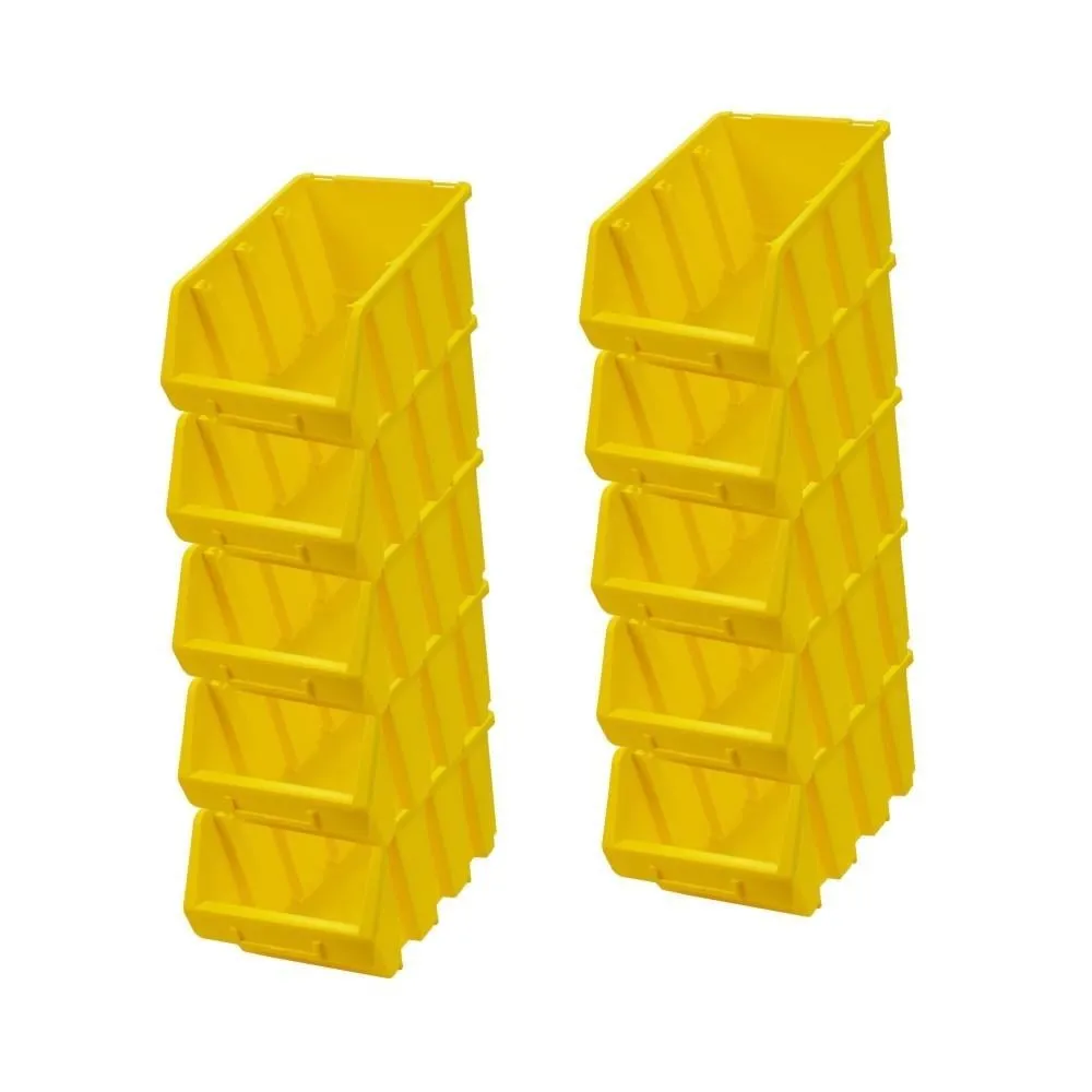 SuperSparSet 10x Sichtlagerbox 3 | HxBxT 12,6x17x24cm | Polypropylen | Gelb