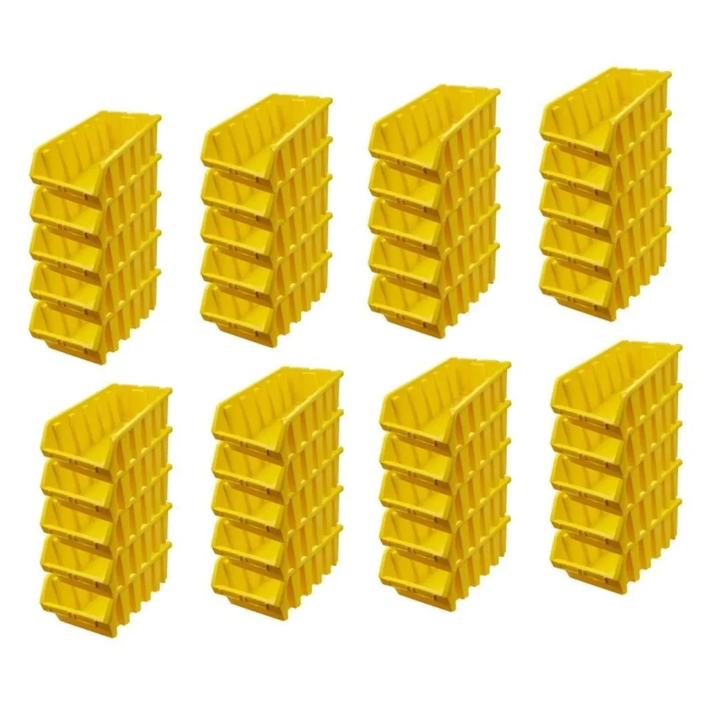 SuperSparSet 40x Sichtlagerbox 5 | HxBxT 18,7x33,3x50cm | Polypropylen | Gelb