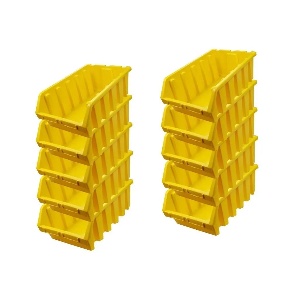 SuperSparSet 10x Sichtlagerbox 5 | HxBxT 18,7x33,3x50cm | Polypropylen | Gelb