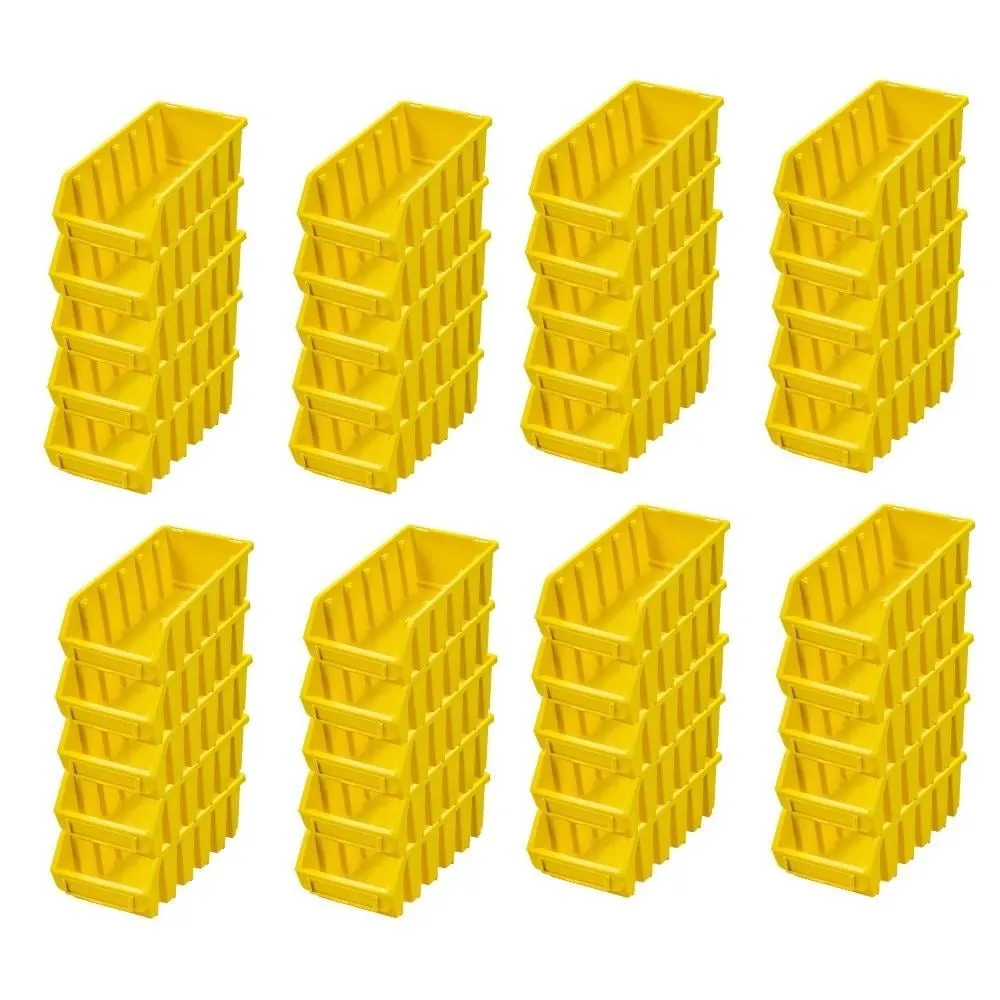 SuperSparSet 40x Sichtlagerbox 2L | HxBxT 7,5x11,6x21,2cm | Polypropylen | Gelb