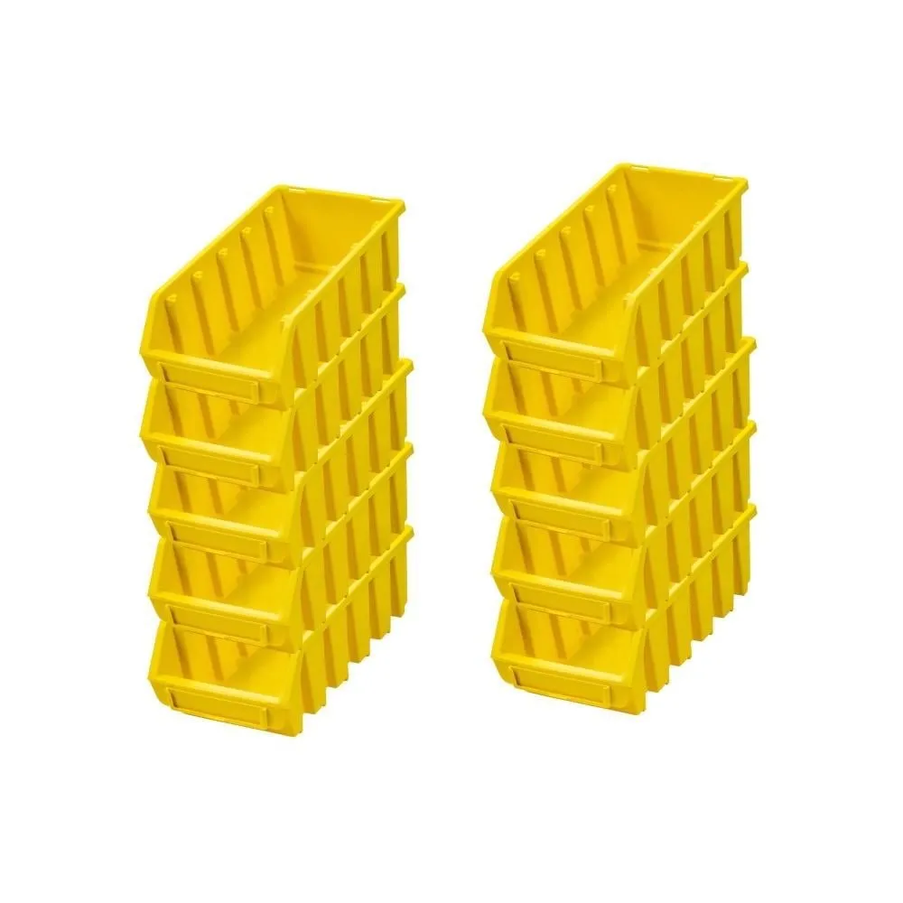 SuperSparSet 10x Sichtlagerbox 2L | HxBxT 7,5x11,6x21,2cm | Polypropylen | Gelb
