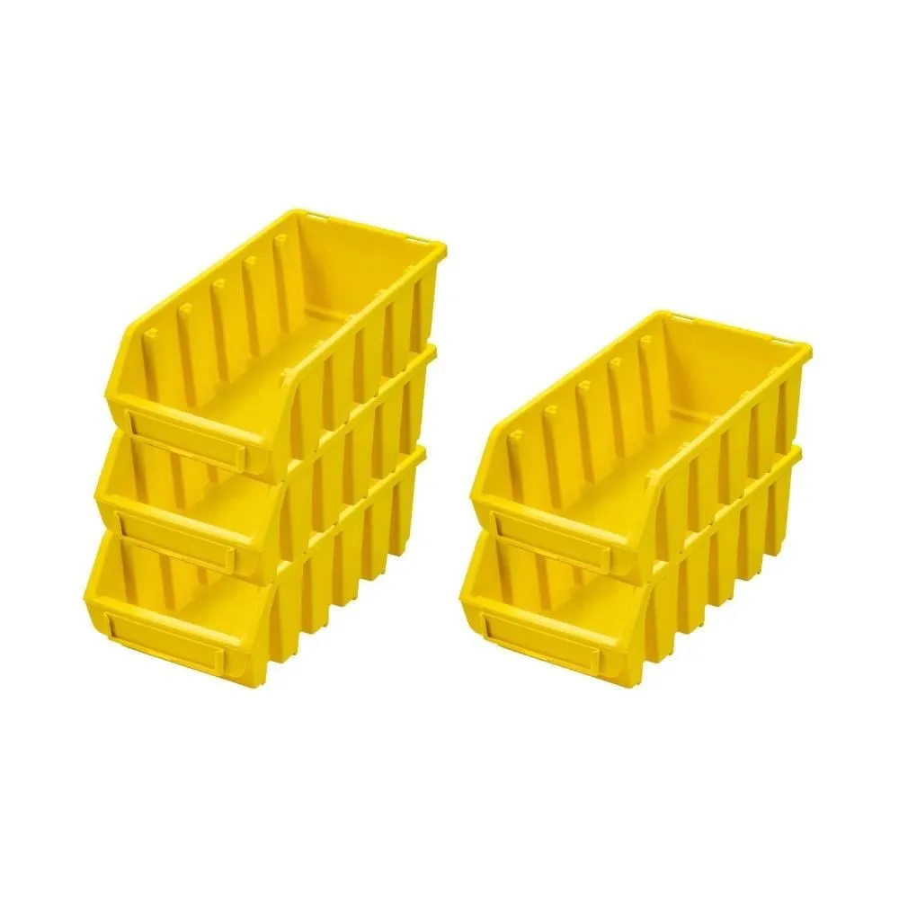 SuperSparSet 5x Sichtlagerbox 2L | HxBxT 7,5x11,6x21,2cm | Polypropylen | Gelb