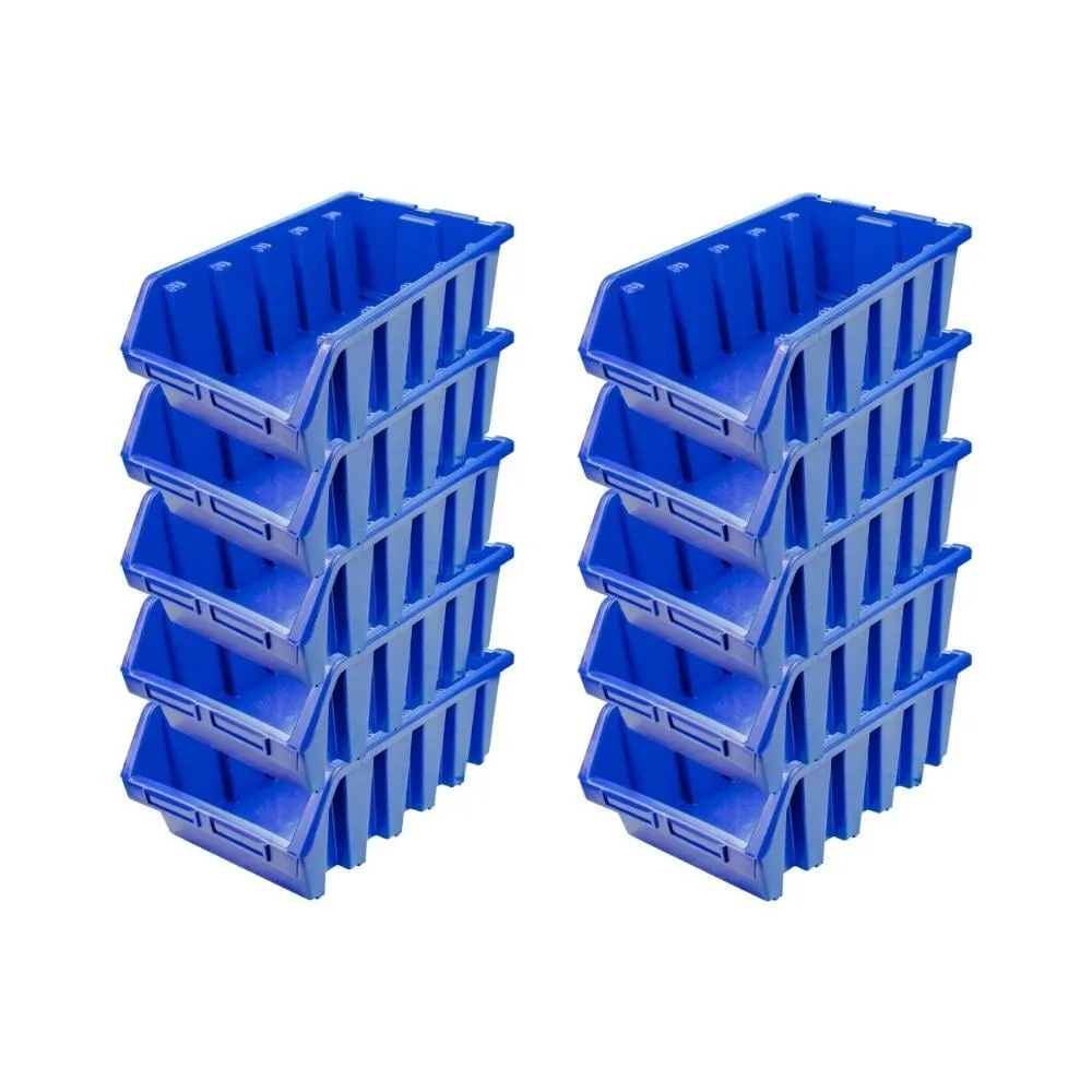SuperSparSet 10x Sichtlagerbox 5 | HxBxT 18,7x33,3x50cm | Polypropylen | Blau