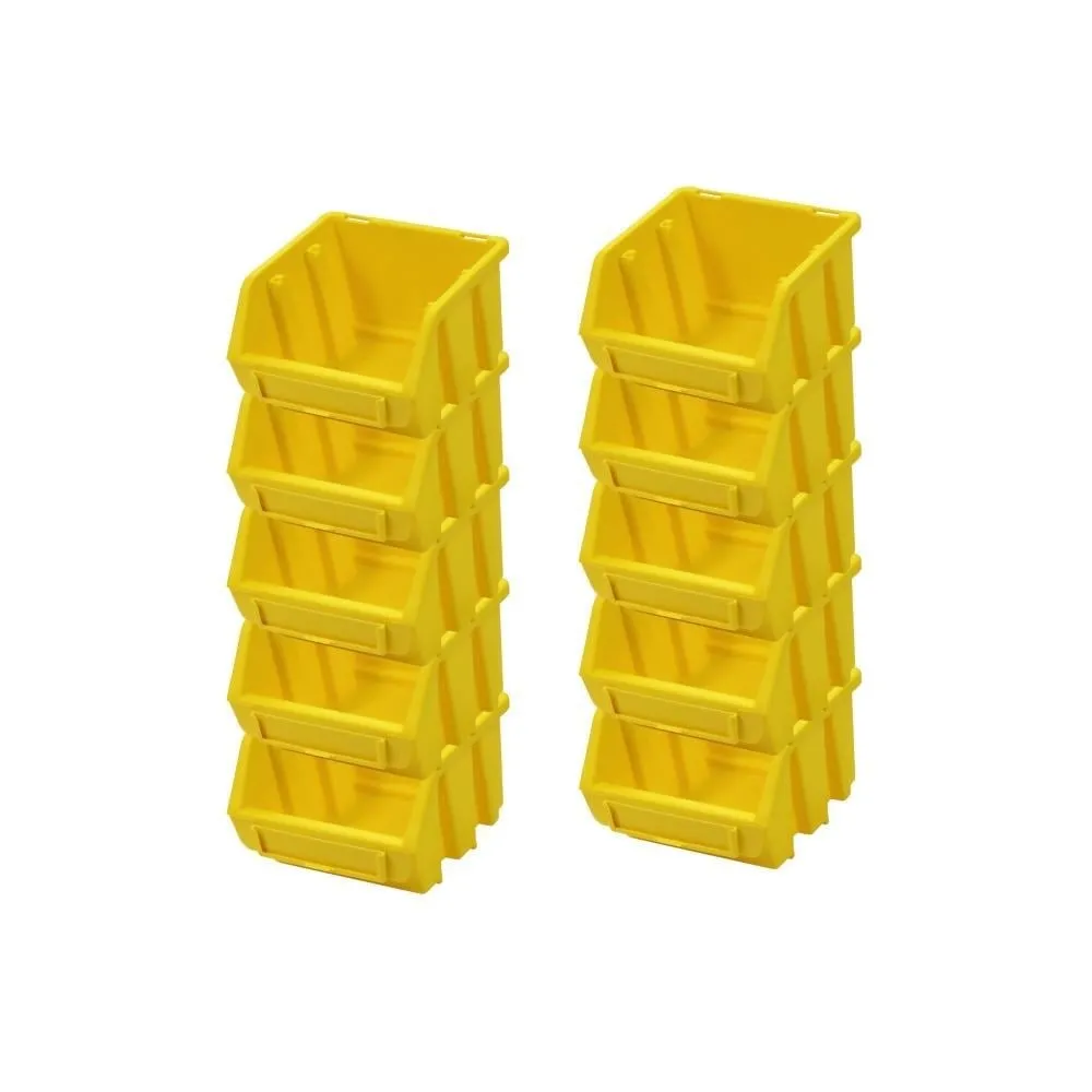 SuperSparSet 10x Sichtlagerbox 1 | HxBxT 7,5x11,6x11,2cm | Polypropylen | Gelb