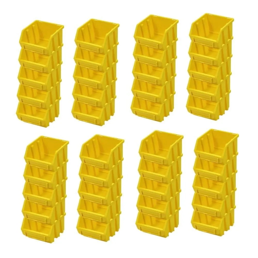 SuperSparSet 40x Sichtlagerbox 1 | HxBxT 7,5x11,6x11,2cm | Polypropylen | Gelb