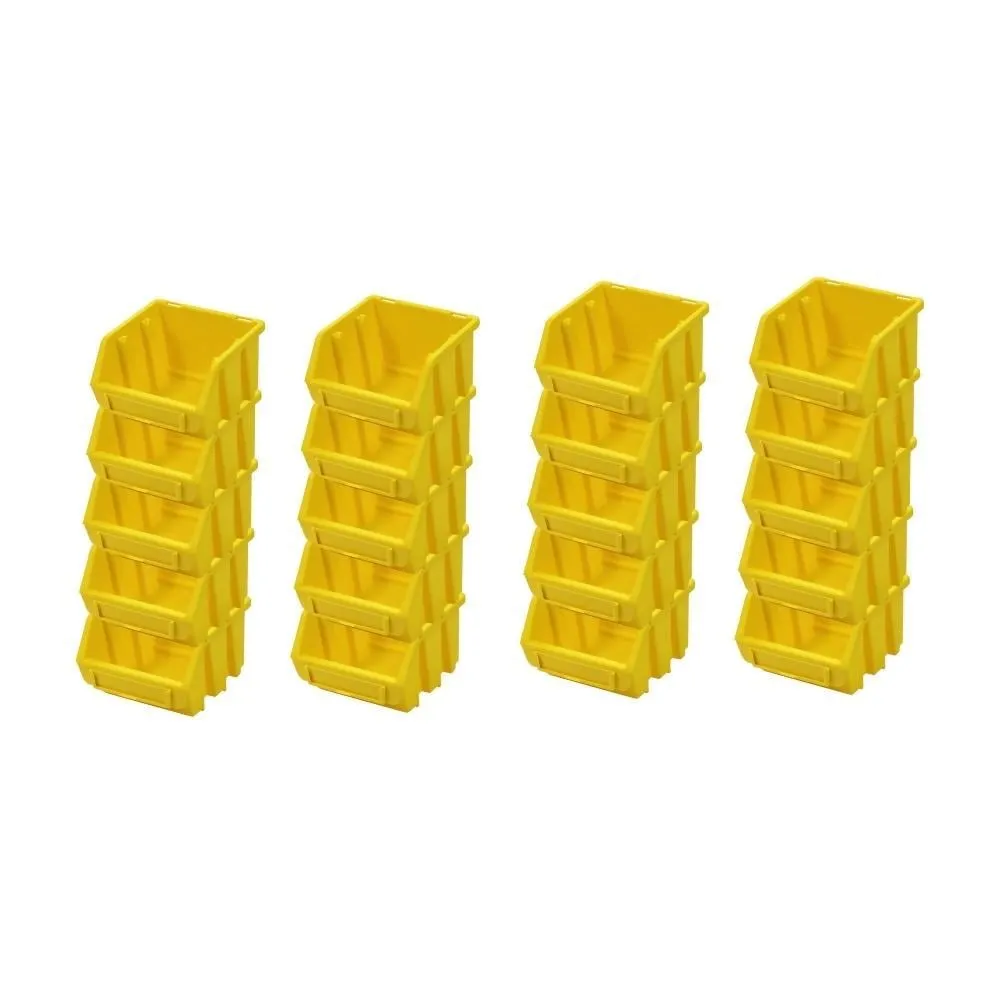 SuperSparSet 20x Sichtlagerbox 1 | HxBxT 7,5x11,6x11,2cm | Polypropylen | Gelb