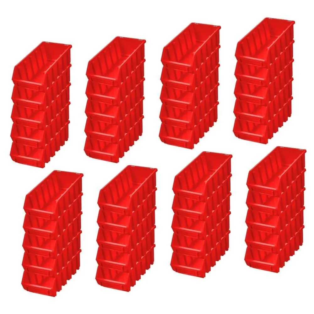 SuperSparSet 40x Sichtlagerbox 2L | HxBxT 7,5x11,6x21,2cm | Polypropylen | Rot