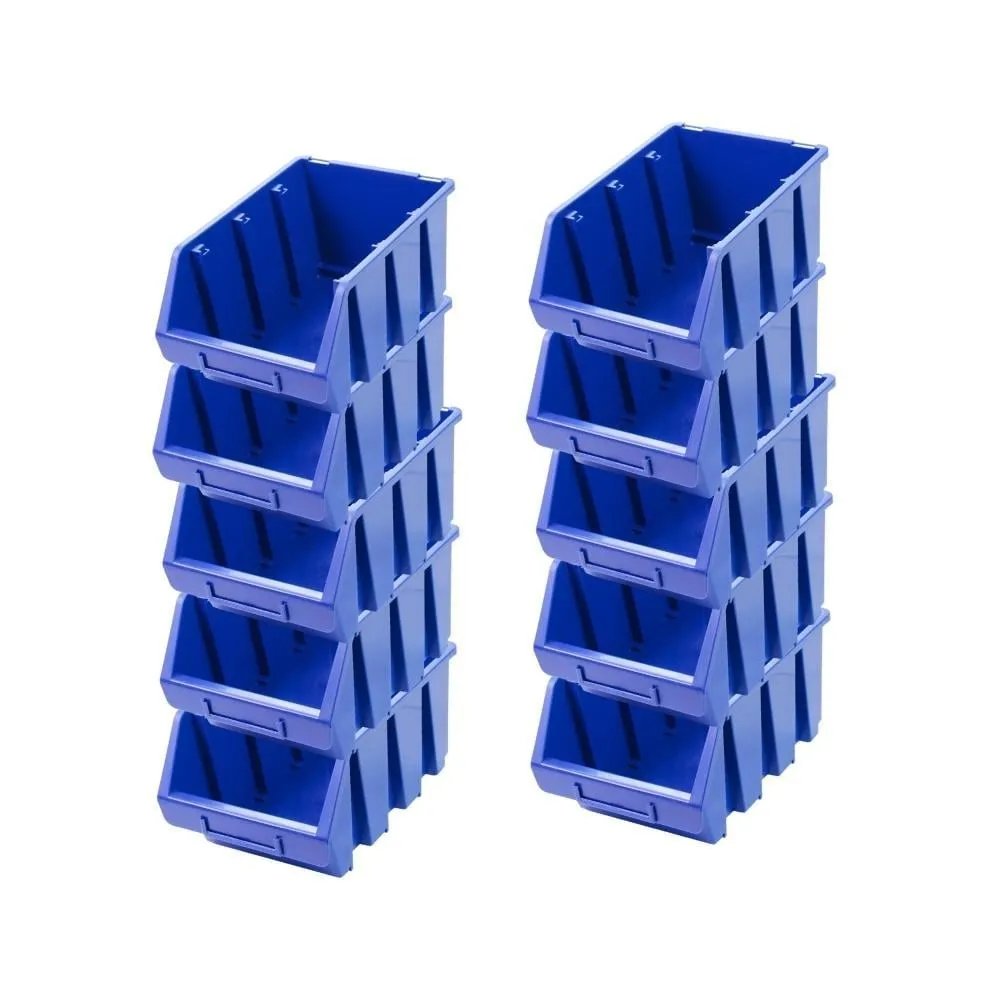 SuperSparSet 10x Sichtlagerbox 3 | HxBxT 12,6x17x24cm | Polypropylen | Blau