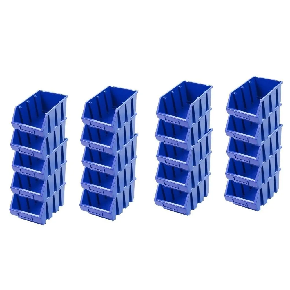 SuperSparSet 20x Sichtlagerbox 3 | HxBxT 12,6x17x24cm | Polypropylen | Blau