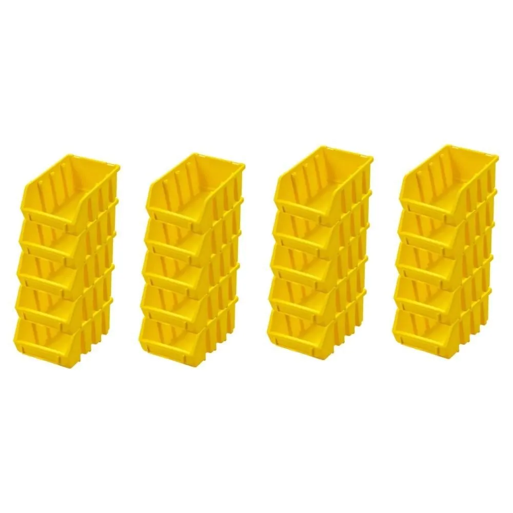 SuperSparSet 20x Sichtlagerbox 2 | HxBxT 7,5x11,6x16,1cm | Polypropylen | Gelb