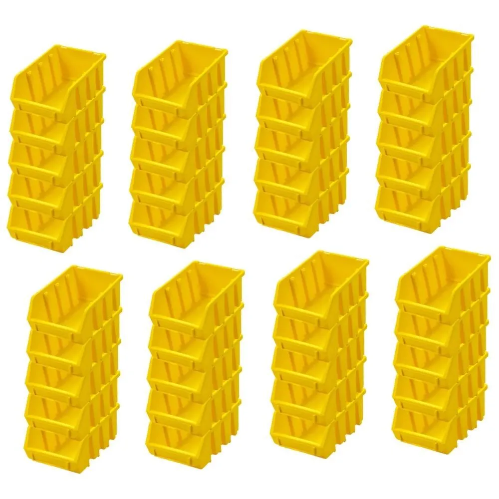 SuperSparSet 40x Sichtlagerbox 2 | HxBxT 7,5x11,6x16,1cm | Polypropylen | Gelb