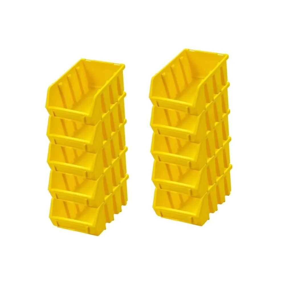 SuperSparSet 10x Sichtlagerbox 2 | HxBxT 7,5x11,6x16,1cm | Polypropylen | Gelb