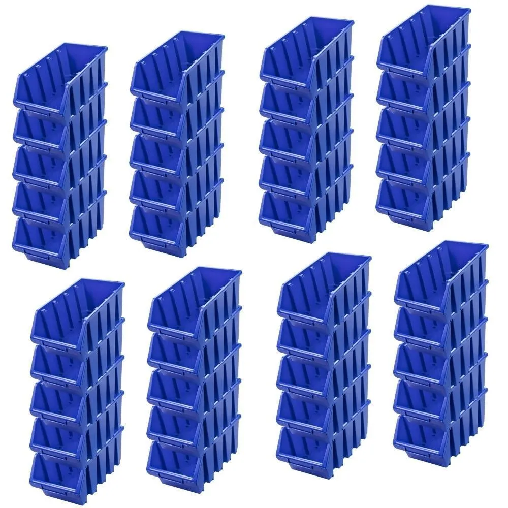 SuperSparSet 40x Sichtlagerbox 4 | HxBxT 15,5x20,4x34cm | Polypropylen | Blau