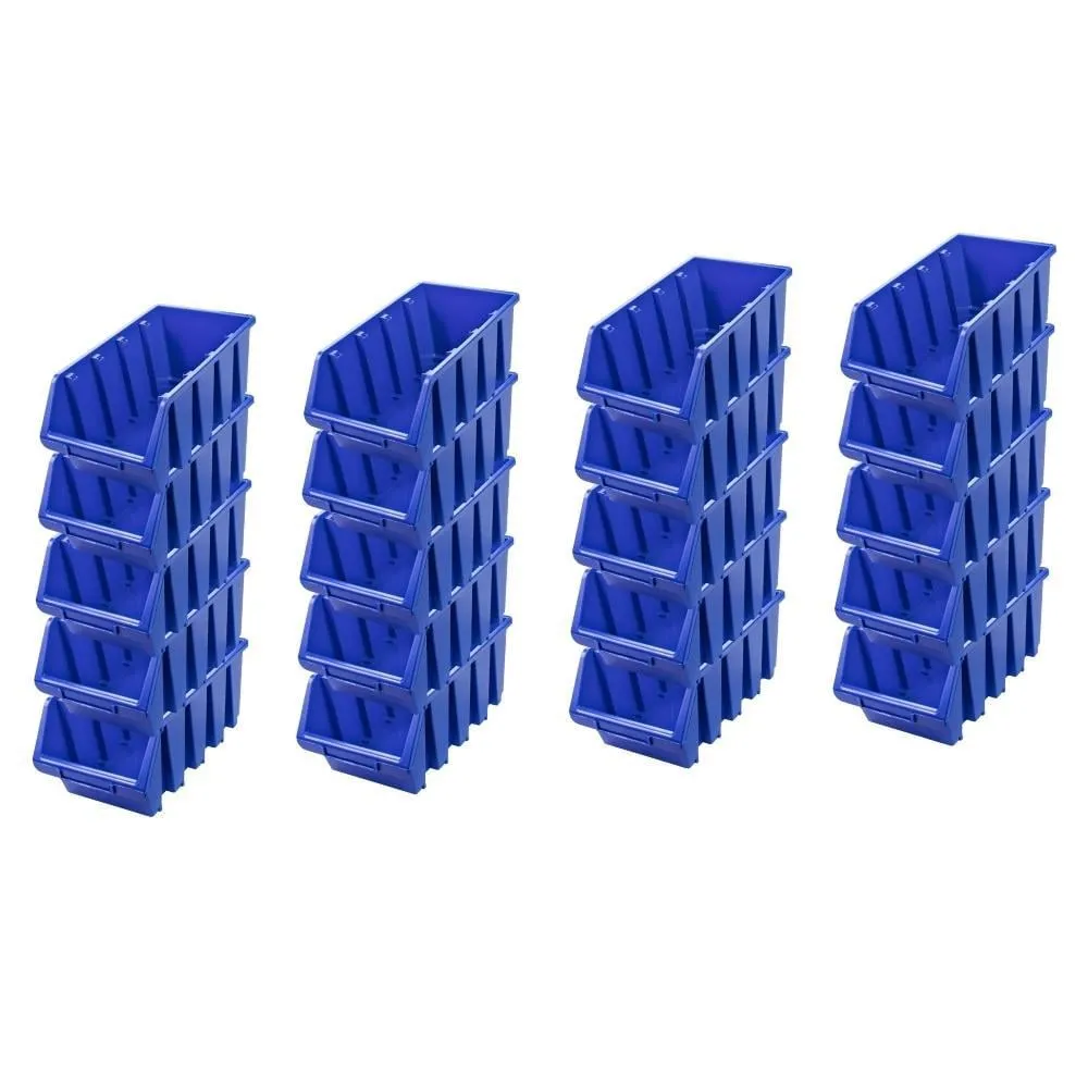 SuperSparSet 20x Sichtlagerbox 4 | HxBxT 15,5x20,4x34cm | Polypropylen | Blau